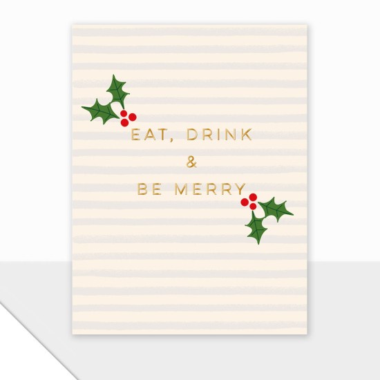 LDD Mini Christmas Card : Eat Drink & Be Merry (DELIVERY TO EU ONLY)