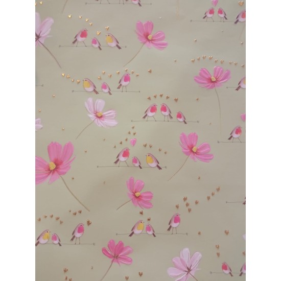 Love Birds Hearts Gift Wrap / Sheet wrap (DELIVERY TO EU ONLY)