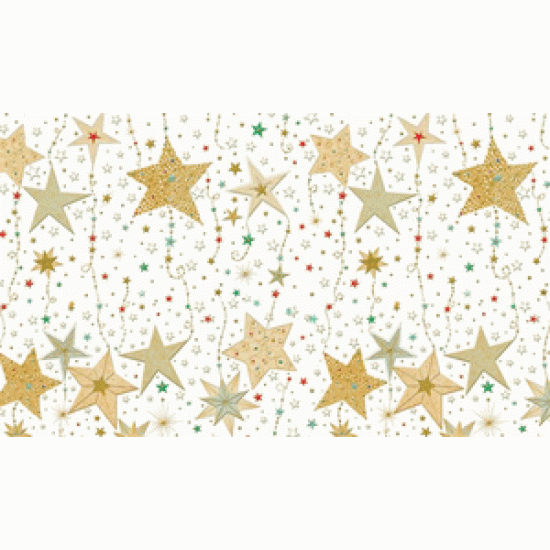 Luxury Christmas Sheet Wrap : Gold Stars (DELIVERY TO EU ONLY)