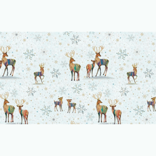 Luxury Christmas Sheet Wrap : Reindeer (DELIVERY TO EU ONLY)