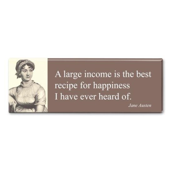 Magnet : Literary Quotes - Jane Austen (DELIVERY TO EU ONLY)