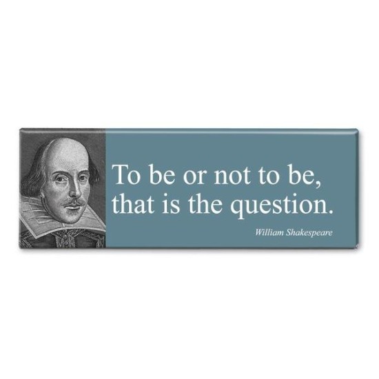 Magnet : Literary Quotes - William Shakespeare (DELIVERY TO EU ONLY)