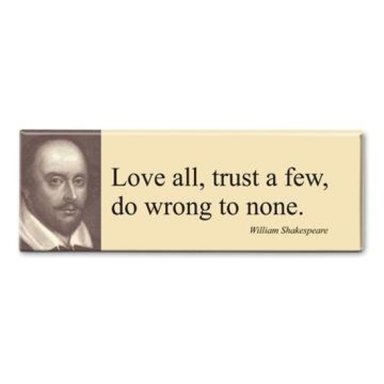 Magnet : Literary Quotes - William Shakespeare (DELIVERY TO EU ONLY)