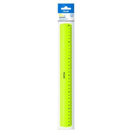 Milan Flexible Ruler 30cm - Yellow (DELIVERY TO SPAIN ONLY)