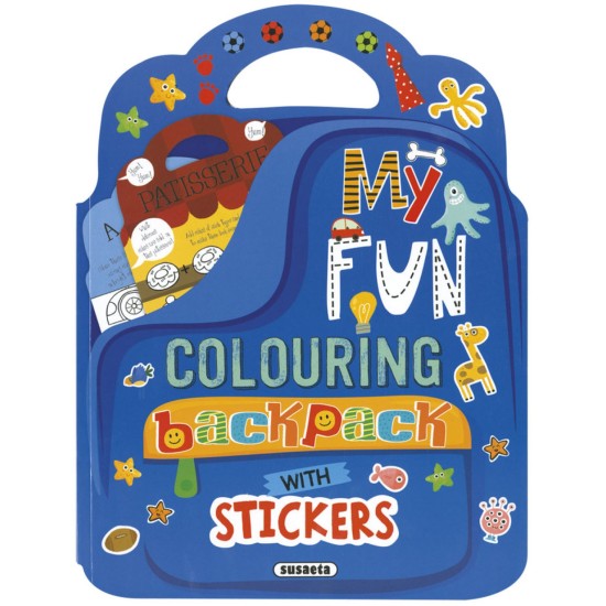 My Fun Colouring Backpack with Stickers : Blue (DELIVERY TO EU ONLY)