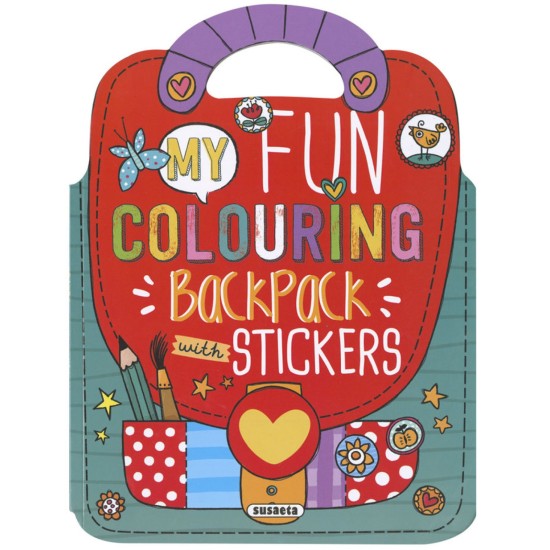 My Fun Colouring Backpack with Stickers : Green (DELIVERY TO EU ONLY)