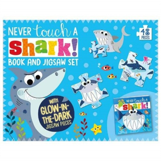 Never Touch A Shark Book and Jigsaw Boxset (48 Pieces)
