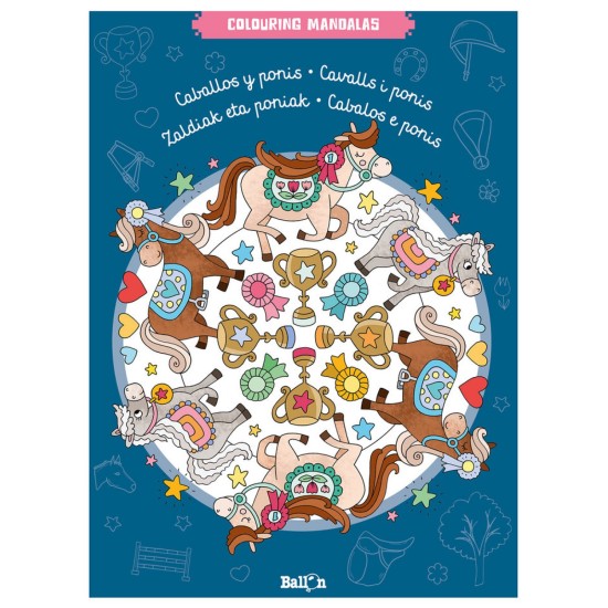 New Colouring Mandalas : Horses and Ponies (DELIVERY TO EU ONLY)