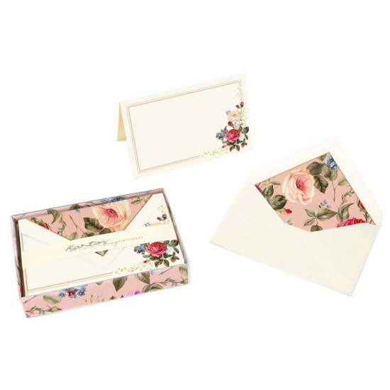 Note Card Pack Blank Cards Roses