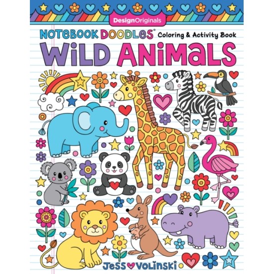 Notebook Doodles Wild Animals : Colouring & Activity Book