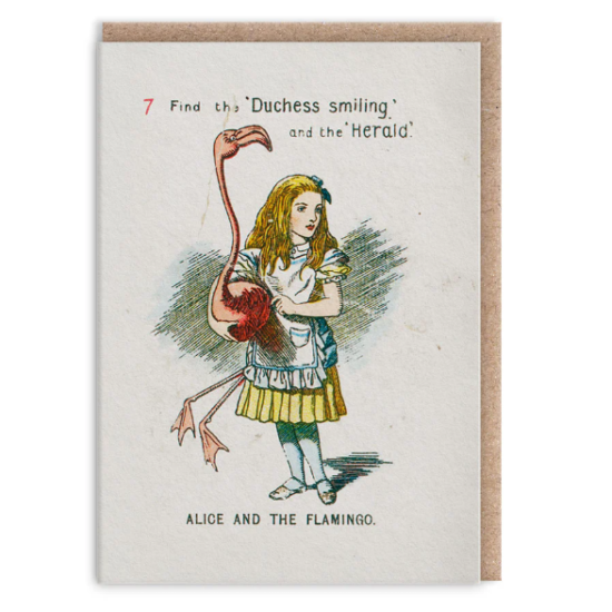 OHD Cards - Alice and the Flamingo Mini Greeting Card