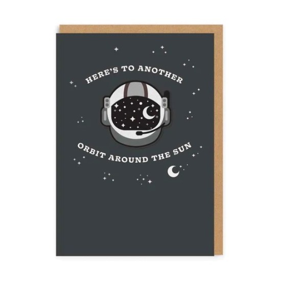 OHD Cards - Astronaut, Another Orbit Around The Sun Woven Patch Card (DELIVERY TO EU ONLY)
