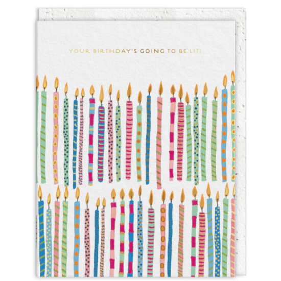 OHD Cards - Birthday Candles Greeting Card (With Plantable Envelope)