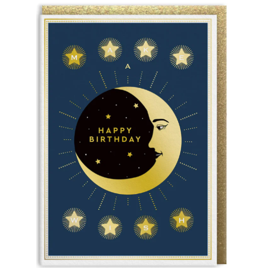 OHD Cards - Birthday Moon Greeting Card