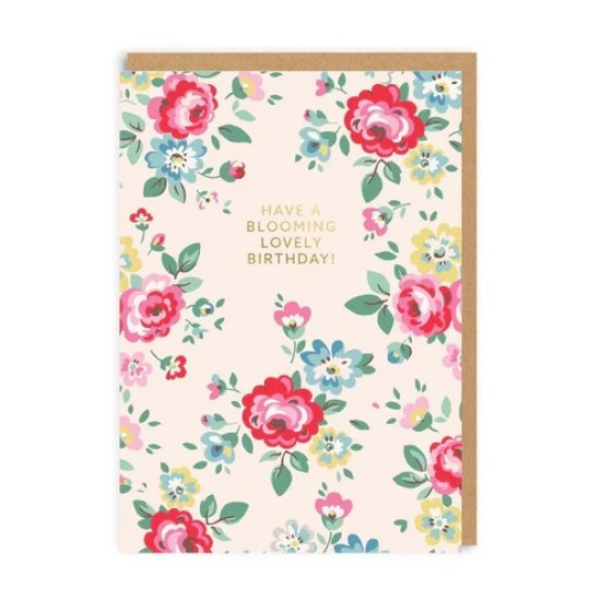 OHD Cards - Cath Kidston Blooming Birthday Card (DELIVERY TO EU ONLY)