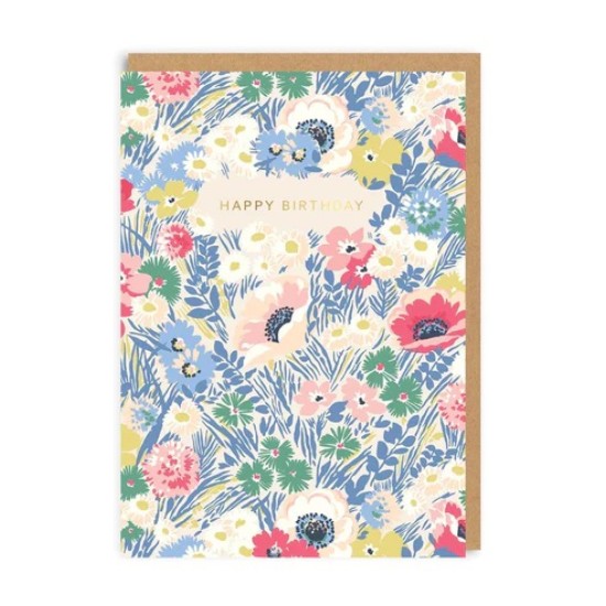 OHD Cards - Cath Kidston Floral Birthday Card (DELIVERY TO EU ONLY)