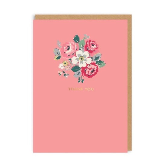 OHD Cards - Cath Kidston Thank You Floral Greeting Card (DELIVERY TO EU ONLY)