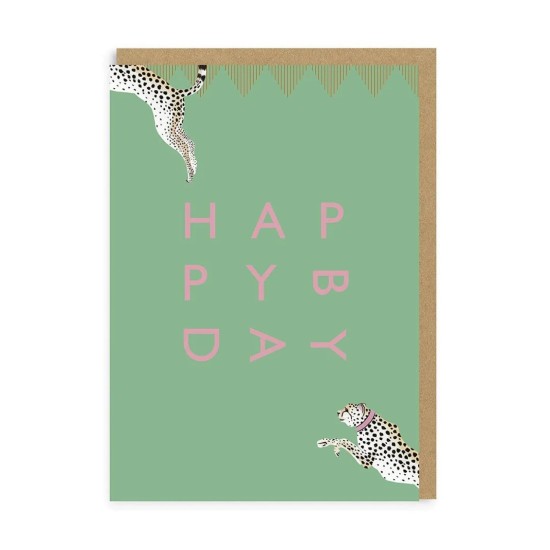 OHD Cards - Cheetah Birthday Card (DELIVERY TO EU ONLY)
