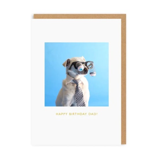 OHD Cards - Dad Googly Eyed Dog Birthday Card (DELIVERY TO EU ONLY)