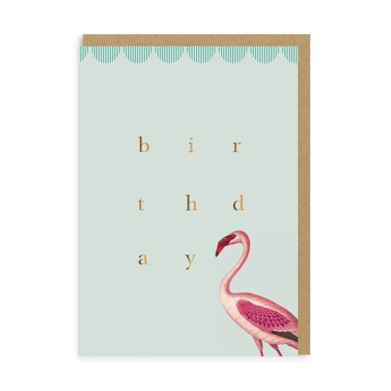 OHD Cards - Flamongo Birthday Card (DELIVERY TO EU ONLY)