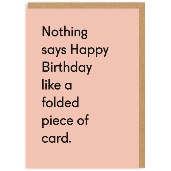 OHD Cards - Folded Piece of Card Birthday Card