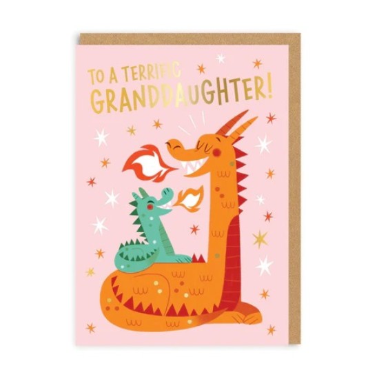 OHD Cards - Granddaugther Dragon Birthday Card (DELIVERY TO EU ONLY)