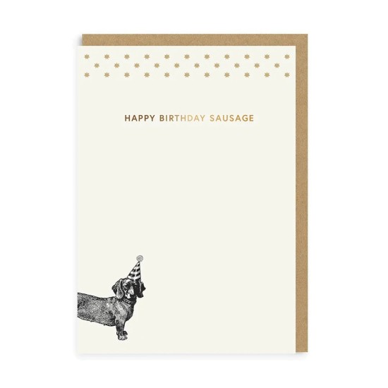 OHD Cards - Happy Birthday Sausage Birthday Card (DELIVERY TO EU ONLY)