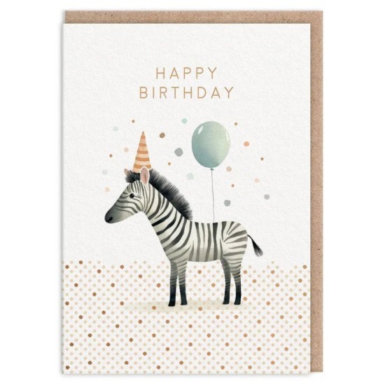 OHD Cards - Happy Birthday Zebra