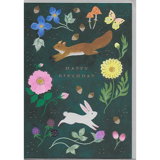 OHD Cards - Woodland creatures Birthday Card