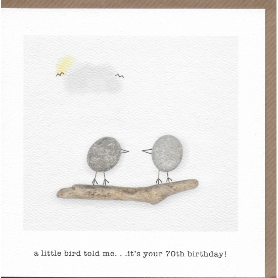 PBL Card - A Little Bird Told Me...It's Your 70th Birthday (DELIVERY TO SPAIN ONLY) 