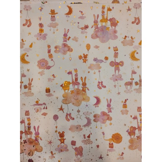 Pink Clouds Nursery Gift Wrap / Sheet wrap TSKY
