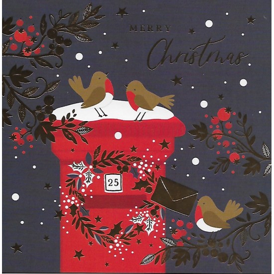 PS Charity Christmas cards - Robins on Postbox