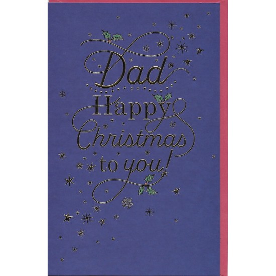 PS Christmas Card - Dad Happy Christmas to You Blue