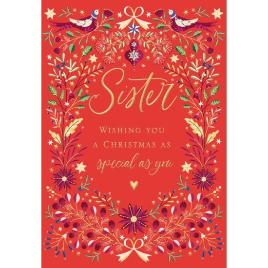 PS Christmas Card - Festive Foliage Sister