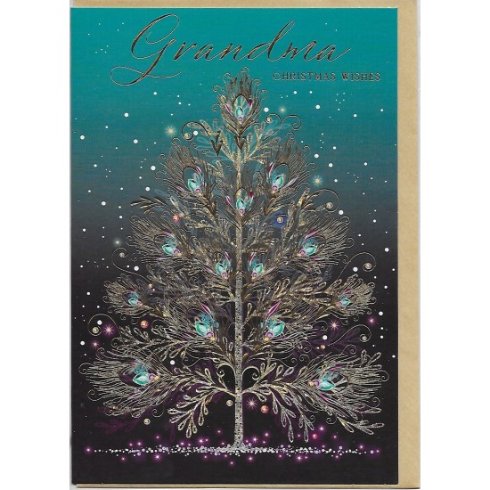 PS Christmas Card - Grandma Christmas Wishes Tree