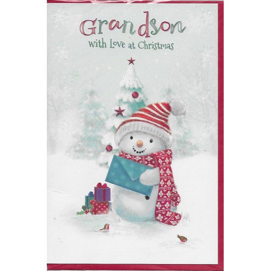 PS Christmas Card - Grandson Snowman