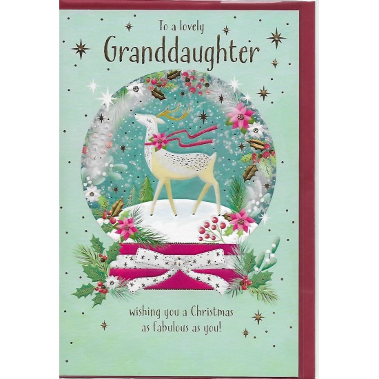 PS Christmas Card - Lovely Granddaughter