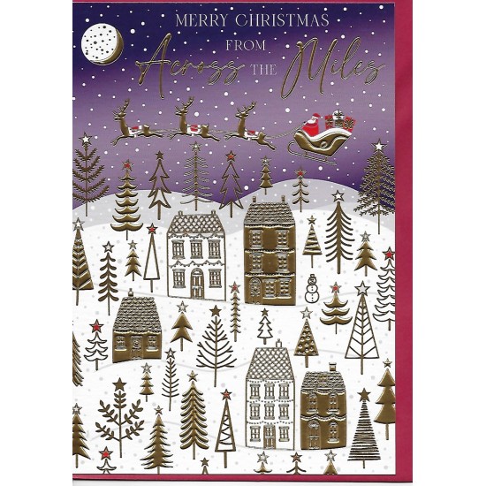 PS Christmas Card - Merry Christmas from Across the Miles Houses and Santa