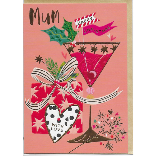 PS Christmas Card - Mum Christmas Cocktail