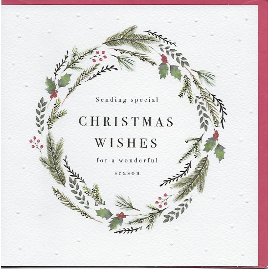 PS Christmas Card - Sending Wishes Christmas Wishes for a Wonderful Season