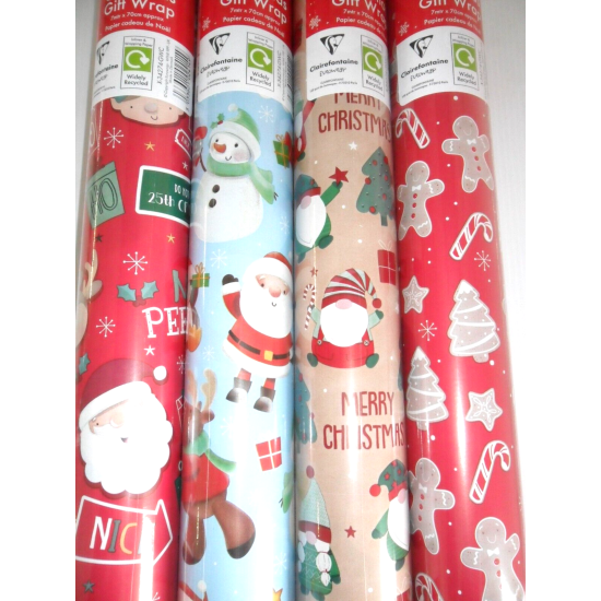 PS Christmas Roll Wrap 7m Various Designs