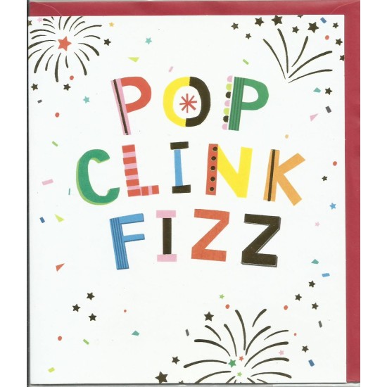 PS New Year Card : Pop Clink Fizz (DELIVERY TO EU ONLY)