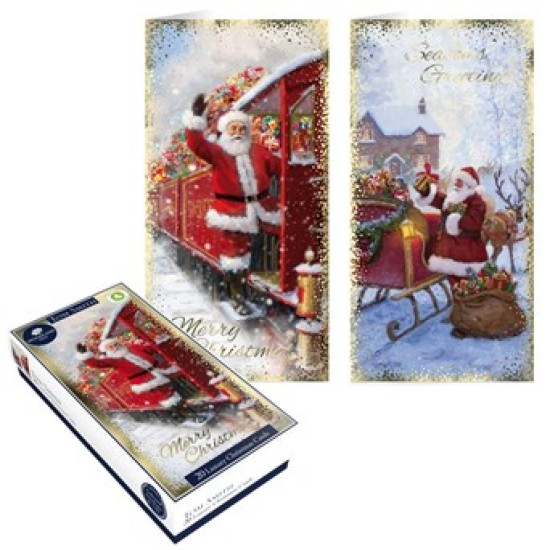 PS Tom Smith Boxed Christmas Cards - Santa Train (DELIVERY TO EU ONLY)