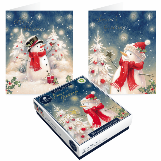 PS Tom Smith Boxed Christmas Cards - Snow Man