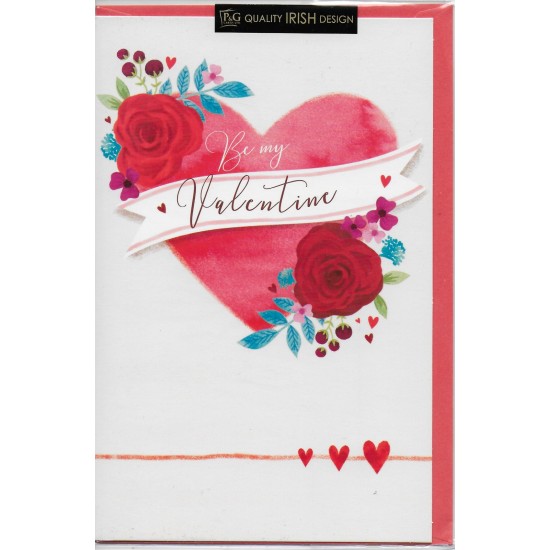 PS Valentine Card - Be My Valentine Heart