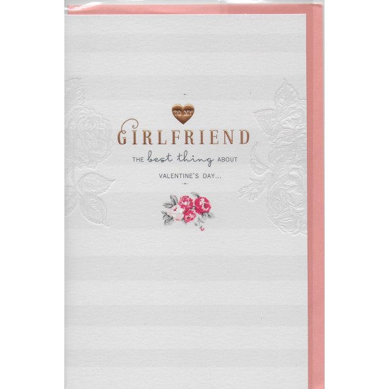PS Valentine Card - Girlfriend Best Thing About Valentine's Day