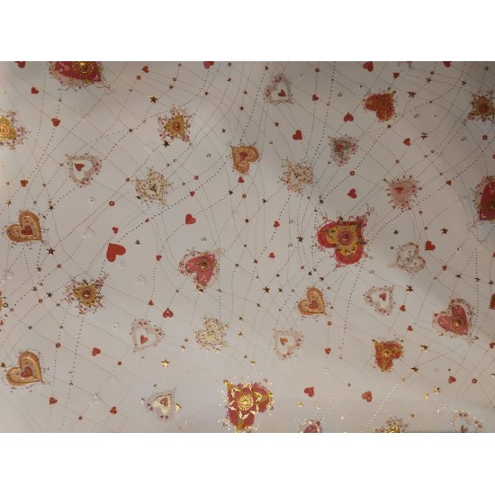 Red and Gold Hearts Gift Wrap / Sheet wrap tsky