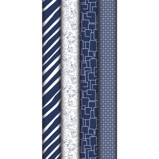 Roll Wrap : Claire Fontaine Blue Wrapping Paper 4 Designs (DELIVERY TO EU ONLY)