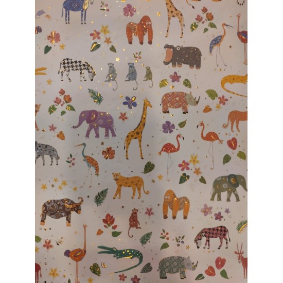 Safari Animals Gift Wrap / Sheet wrap TSKY