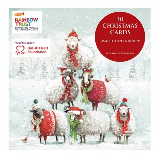 SGILKS Boxed Charity Christmas Cards Sheep on Cover (DELIVERY TO EU ONLY)
